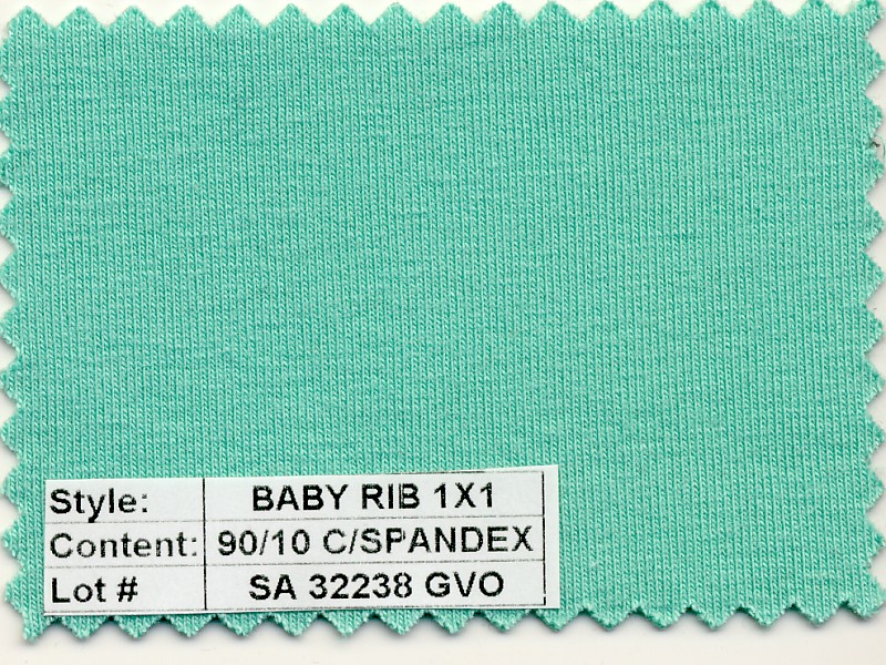 Baby Rib 1x1 Cotton Spandex